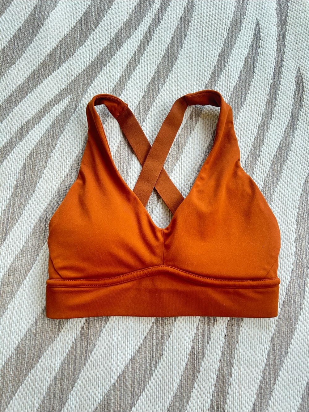 Women's Fabletics Adjustable Crossback Sports Bra - Rust Orange
